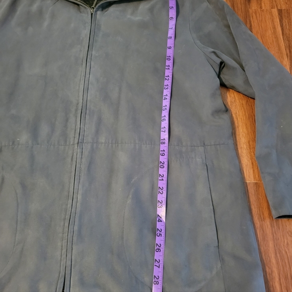 London Fog Black/Grey All Weather Suede Jacket - Size Large Regular - Picture 7 of 7